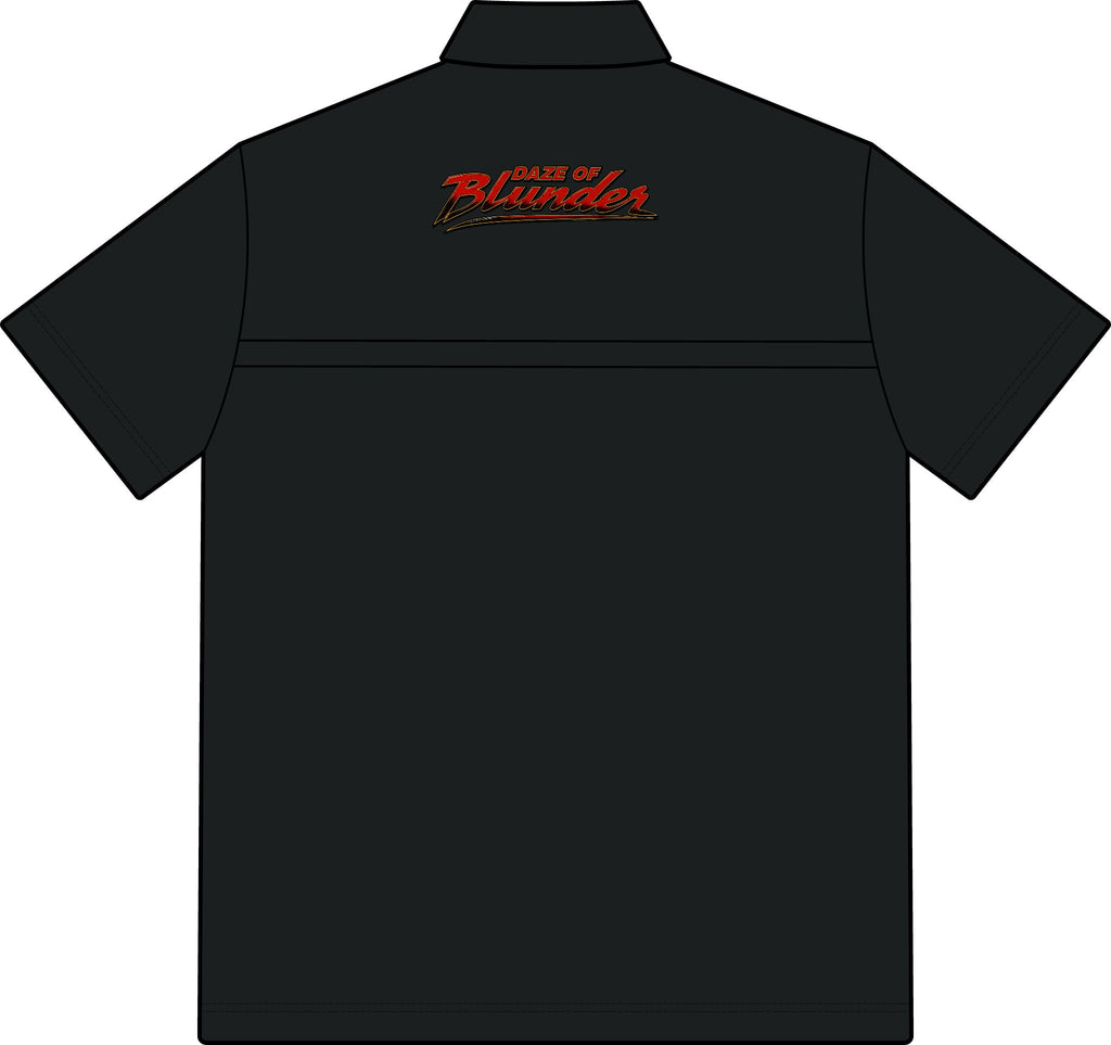 Daze of Blunder Polo — Men's Lightweight Black/Grey Performance Polo